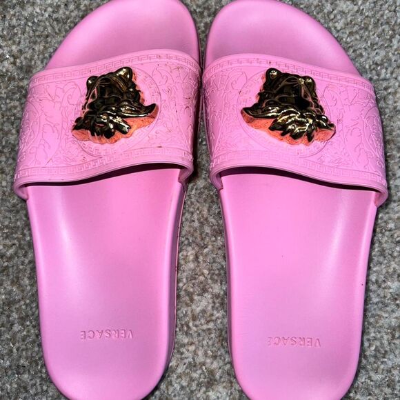 Versace Pink Medusa Slides – Size 36 (US 6) – Authentic Designer Sandals - Picture 1 of 2